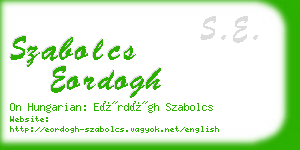 szabolcs eordogh business card